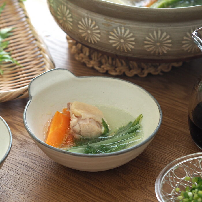 【5日限定 クーポン対象】ココチ舎　とんすい　丸　粉引　/　市野雅利 和食器 丹波焼 小鉢 陶器 国産 作家もの