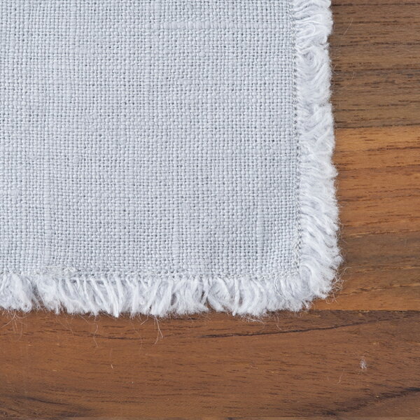 プロキッチンの【15日限定 クーポン対象】リネンテイルズ フリンジ コースター ライトグレー 10×10 / LINEN TALES【8点までネコポス可】 / おしゃれ リトアニア リネン｜アングル3