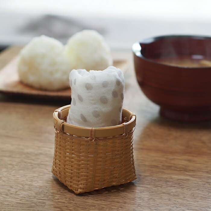 中川政七商店　「手描きの風合いの」かや織ふきん　あられ　薄墨　/　【3点までネコポス可】