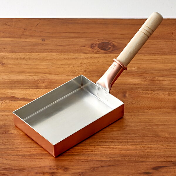 【11/25★クーポン&最大100%Pバック】中村銅器製作所 銅玉子焼鍋 12×16cm 1.5mm板 / 純銅製 日本製 国産 関西 玉子焼き器 結婚祝い ギ...