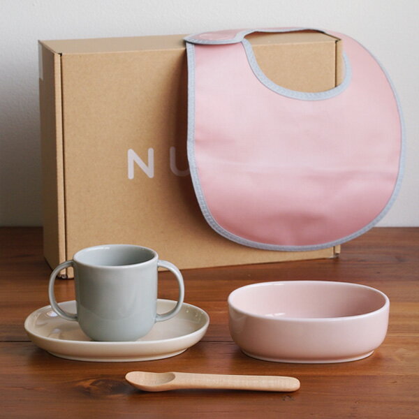 NUPPU Baby Set 赤ちゃんのお食事セット ツインフラワー / 波佐見焼 離乳食 赤ちゃん ギフト プレゼント 出産祝 お食い初め ヌップ