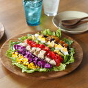 日曜雑貨 プレート ラウンドLL チーク / SUNDAY SUPPLIES / 天然木 無垢材 木のプレート 木製プレート 丸皿 丸プレート 31cm 食器 おしゃれ ギフト プレゼント