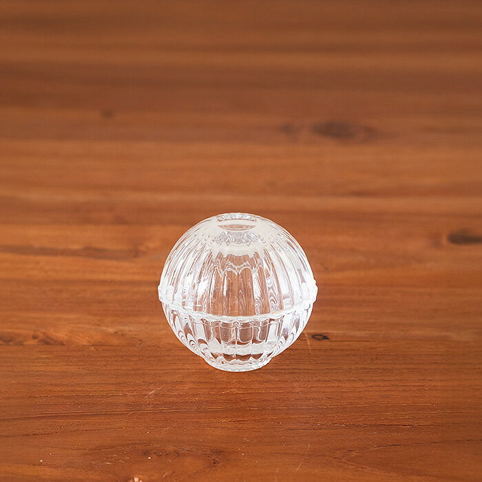 【ひなまつりP5倍】てまり蓋珍味 / ガラス器 蓋付 手まり形 珍味入れ 和食器 お正月 ハレの日 新年 ハンドメイド 日本製