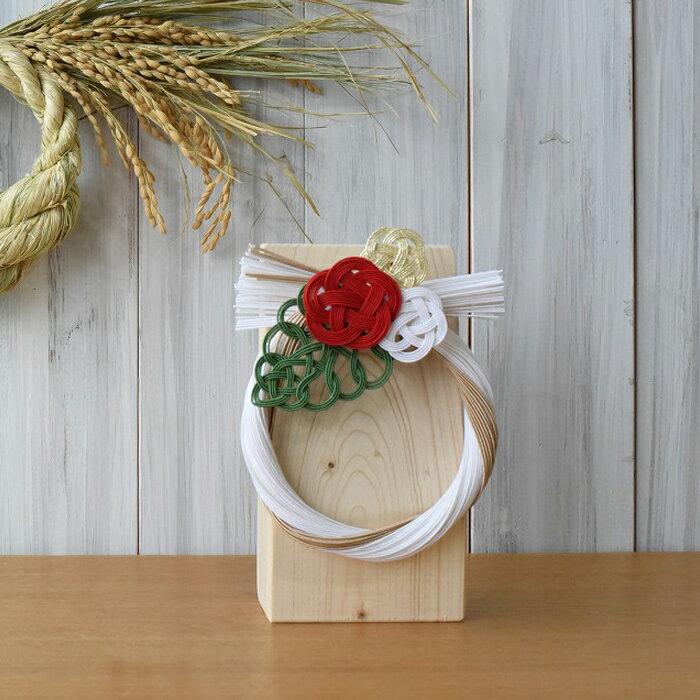 水引 正月飾り うめ 三色 / KYOTO TSUNAGU WORKS【1点までネコポス可】 / お正月飾り 水引リース 玄関飾り 梅モチーフ 和モダン 手作り コンパクト モダン【2512THX】