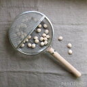 【日本製】ぎんなん煎り 木柄 丸型 /煎り器 栗 豆 コーヒー 銀杏