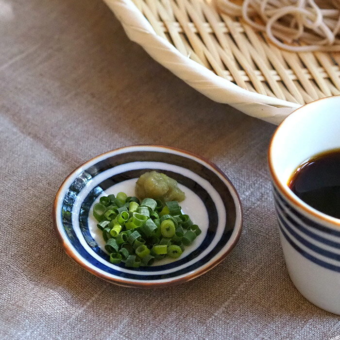副千製陶所 濃線紋 丸豆皿 / 豆皿 小皿 薬味皿 箸置き 醤油皿 肥前吉田焼 和食器 ギフト 西海陶器 そえせん ソエセン【2603SS】【poi】