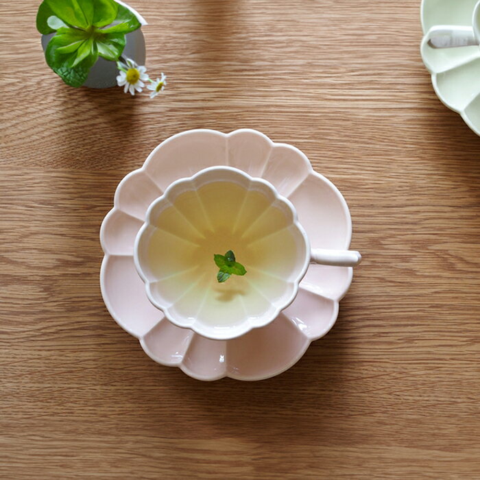 Rakuten - 【お買い物マラソン クーポン対象】スタジオエム ルブケ カップ＆ソーサー ペールピンク / STUDIO M' LE BOUQUET / スタジオm 食器 紅茶 ギフト 引き出物 結婚祝い カフェ