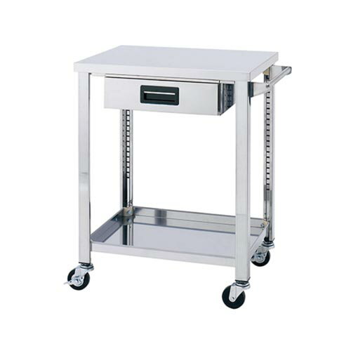 ステンレス製ワゴン 600*450*800mm 2段 引出し付 WGO2-600K