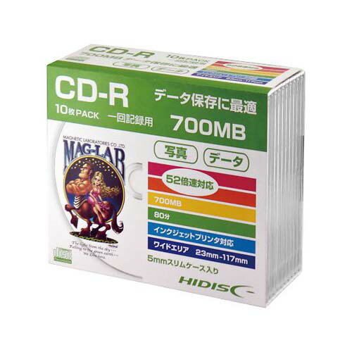 メディアディスク CD-R 10枚入 HDCR80GP1