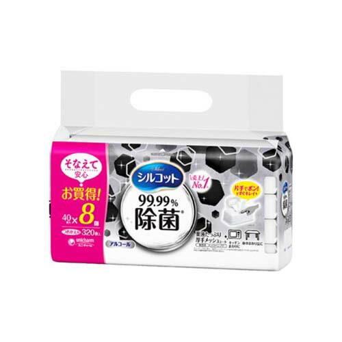 乐天商城 - シルコット99.99％除菌ウェット 詰替 40枚 8個パック