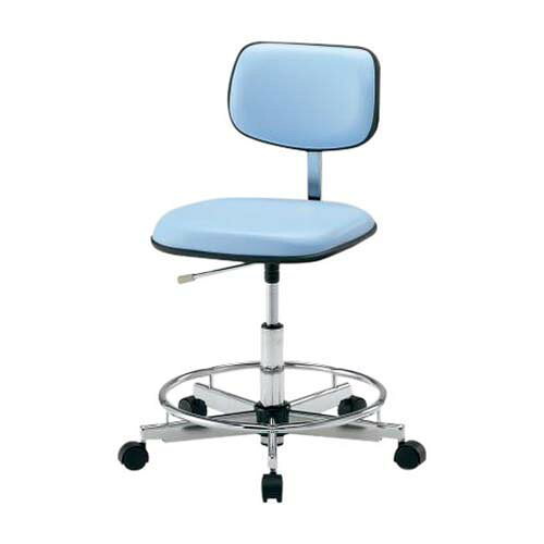 クリーンカラフルスタンダードチェア (クラス100対応) 足掛リング有り ブルー LSC-BR