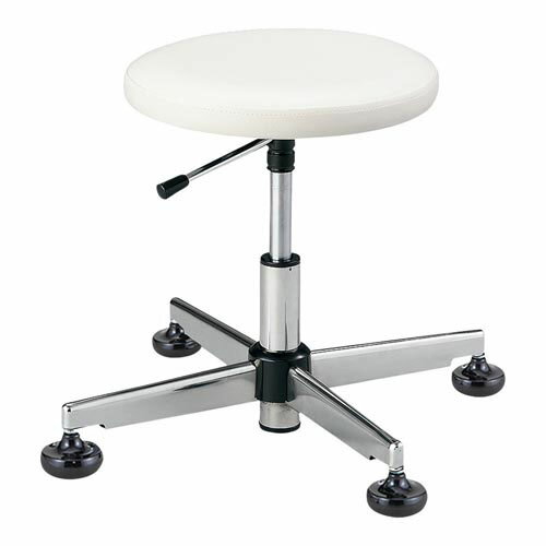 クリーンルーム用帯電防止チェア (固定脚タイプ・クラス100対応) ホワイト 足掛けリング無し CR-83WT