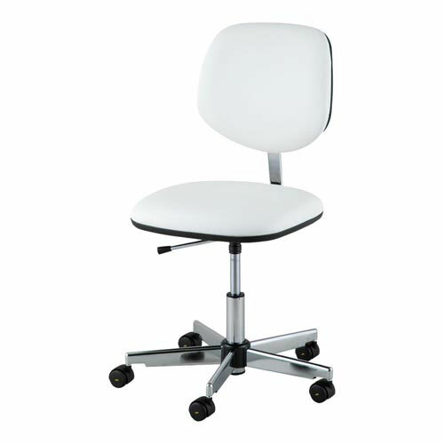 快適クリーンルームチェア (フィット) ホワイト リング無し KCC-W