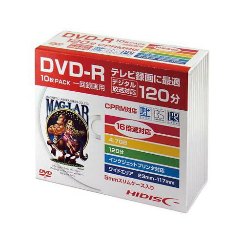 メディアディスク DVD-R 10枚入 HDDR120J