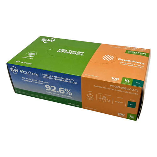 環境にやさしい緑のニトリル手袋 POWERFORM S6 XL 100枚入 N200365