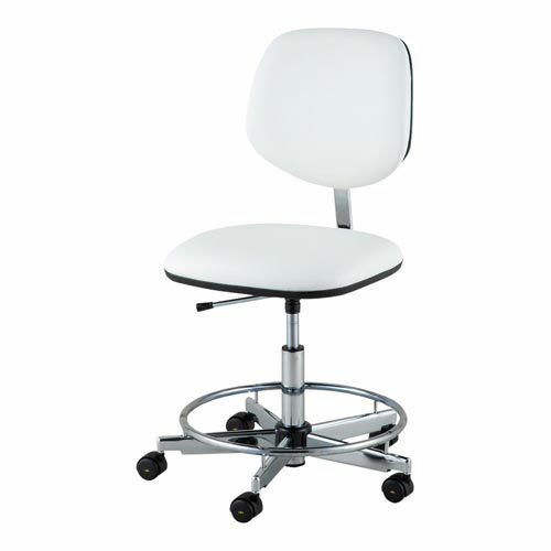快適クリーンルームチェア (フィット) ホワイト リング有り KCC-WR