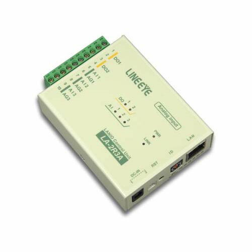 LAN接続型IOユニット アナログ入力3点／リレー出力2点 LA-2R3A(V2)