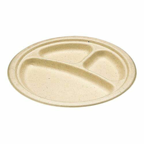 乐天商城 - ムギ・タケ プレート 三仕切 (50枚入) 23cm AGM-12