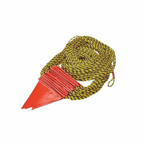 三角旗付標識ロープ (トラロープ) 赤無地タイプ 200 7mm直径*100m (300*260mm三角) 281200