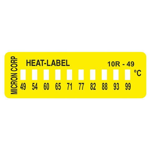 ヒートラベル (不可逆性) 10点表示 1箱 (10枚入) 10R-49