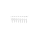 PCR8連チューブ0.2mL 透明 フラットキャップ付き (小口パック) 1ケース (125個*1パック入) PCR-0208-FCP-C-J