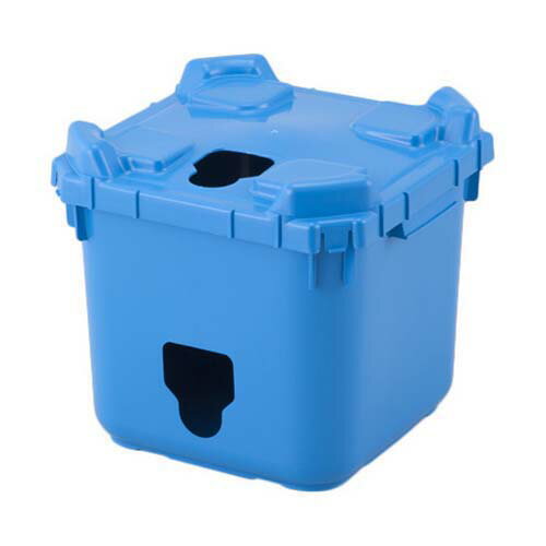 バッグインコンテナー 本体穴有 フタ穴有 青 BIC20-1