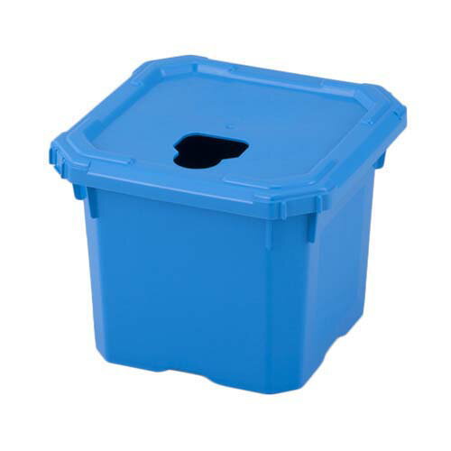 バッグインコンテナー 本体穴無 フタ穴有 青 BIC10