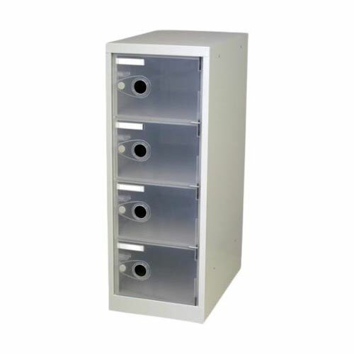 スケルトンロッカー 1列X4段 クリア TSL4-TM