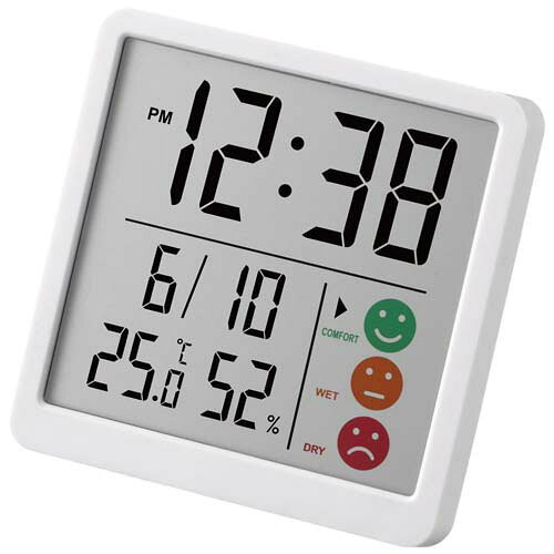 MAG時計付デジタル温度湿度計 ニコピタ TH-112 WH-Z