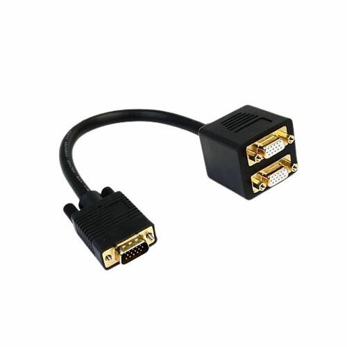 VGAスプリッタ分配ケーブル 30cm 1x VGA (オス) - 2x VGA (メス) VGASPL1VV