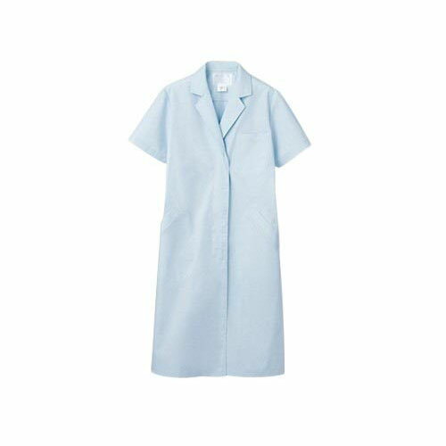 診察衣 レディス 半袖S サックス 51-004 M