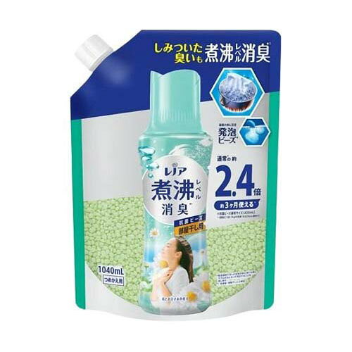 樂天商城 - レノア煮沸レベル消臭抗菌ビーズ部屋干し 花とおひさまの香り つめかえ用特大 1040mL