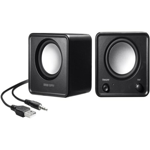 コンパクトPCスピーカー (USB電源) MM-SPL23UBK