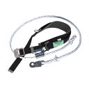 ワークポジショニング用器具 柱上安全帯 FC-11 黒 Mサイズ ロープ下側通過タイプ WP-FC-11-BLK-M-BP