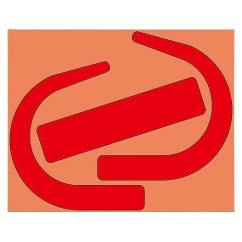 安全帯使用確認ステッカー 大蛍光赤 (10枚) 335-28R