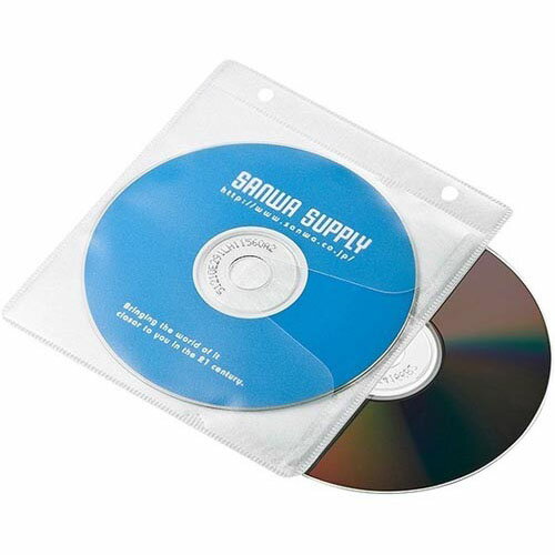 ブルーレイディスク対応 不織布ケース リング穴付き 50枚入り ホワイト FCD-FRBD50W