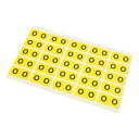 カラーナンバーラベル 15*30mm (0) 1袋 (25片*10枚入) CNL-L00