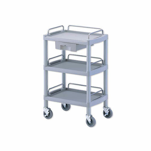 プラスチックワゴン3段 引出し1個・ガードレール付き 560*385*825mm Y101H