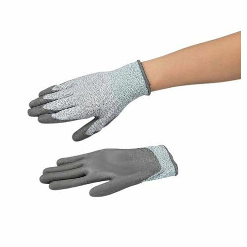 アズツール耐切創手袋 (レベル5・コート有) グレー Lサイズ