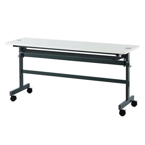 配線機能付きフォールディングテーブル 1800*450*700mm ホワイト SHFTL-1845WH