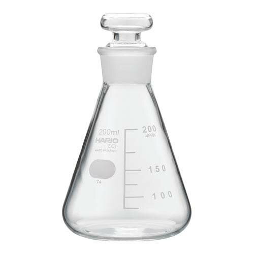 共栓三角フラスコ 200mL (TS27) TSF-200-SCI