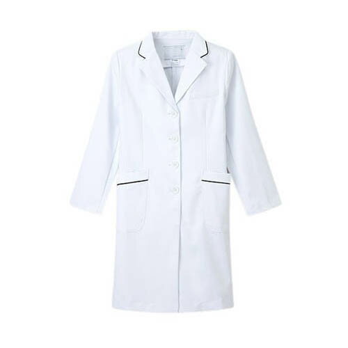 女子診察衣 (シングル/ネイビーライン) L FT4550