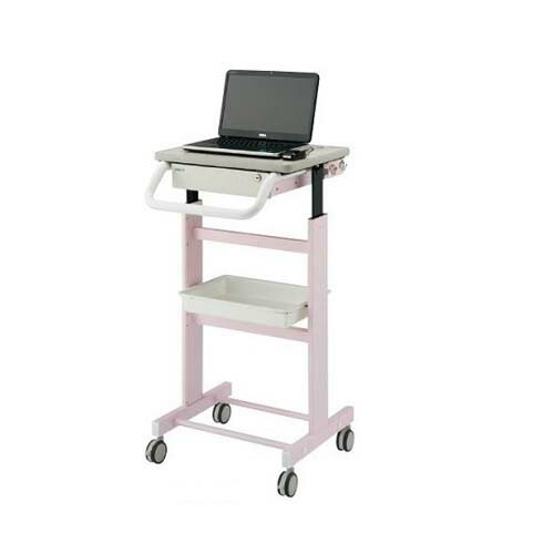 ハイローPCカート 引出し付き 536*597*920～1060mm THC-W2