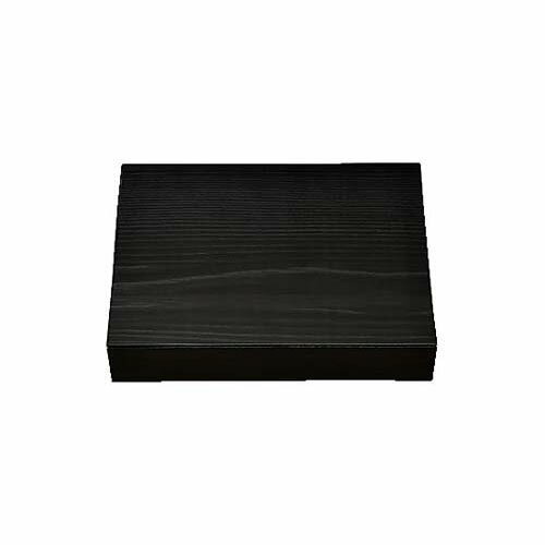 仕出し弁当容器 紙ボックス一体型 70-55 黒木目 50枚入 004468523