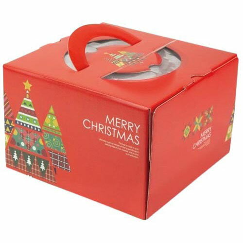 ケーキ箱 カラフルツリー 6号 100枚 20-2324