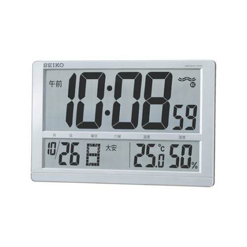 大型液晶電波掛置兼用時計 SQ433S