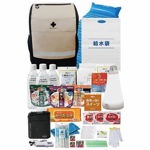 防災セット メタプレミアム1人用 ベージュ T101-02
