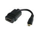 マイクロ HDMI - HDMI 変換アダプタ/ハイスピード Micro HDMI - HDMI 1.4/4K30Hz/マイクロ HDMI タイプD オス - HDMI メス HDADFM5IN