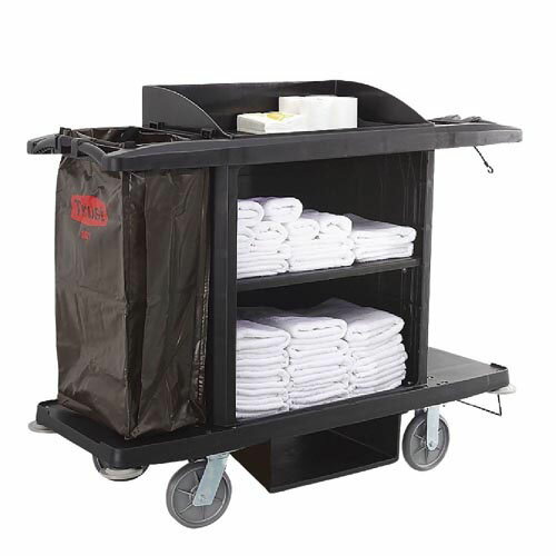 トラスト ルームメイキングカート ブラック 5021