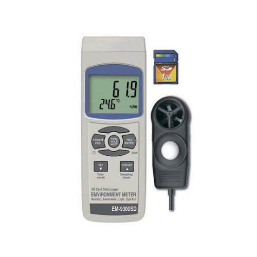 マルチ環境測定器 風速・温度・湿度・照度 EM-9300SD